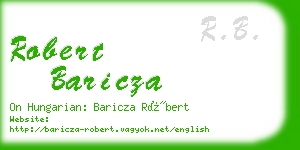 robert baricza business card